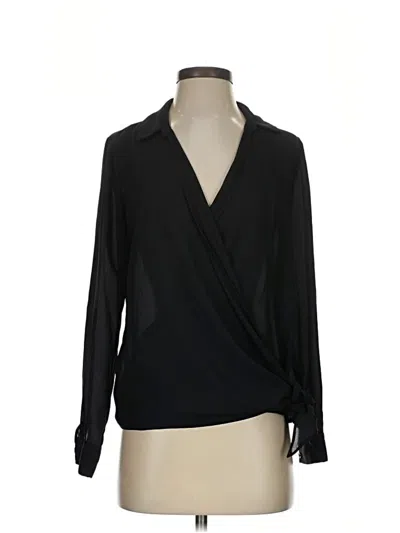 Pre-owned Venus Long Sleeve Blouse In Black