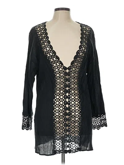 Pre-owned Venus Long Sleeve Blouse In Black