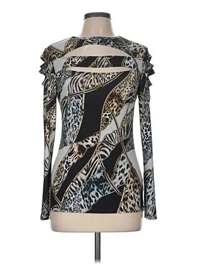 Pre-owned Venus Long Sleeve Blouse In Black