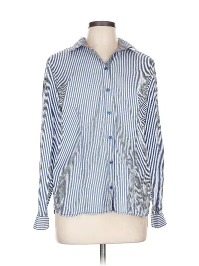 Pre-owned Venus Long Sleeve Blouse In Blue