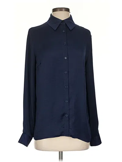 Pre-owned Venus Long Sleeve Blouse In Blue