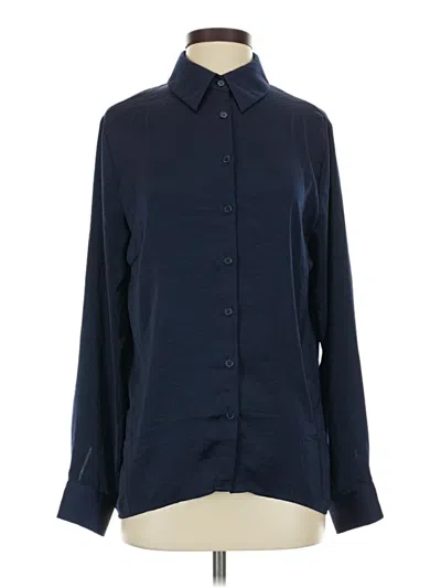 Pre-owned Venus Long Sleeve Blouse In Blue