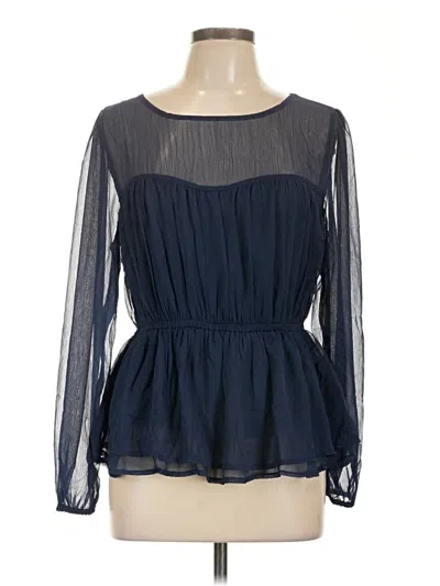 Pre-owned Venus Long Sleeve Blouse In Blue