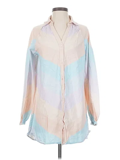 Pre-owned Venus Long Sleeve Blouse In Blue