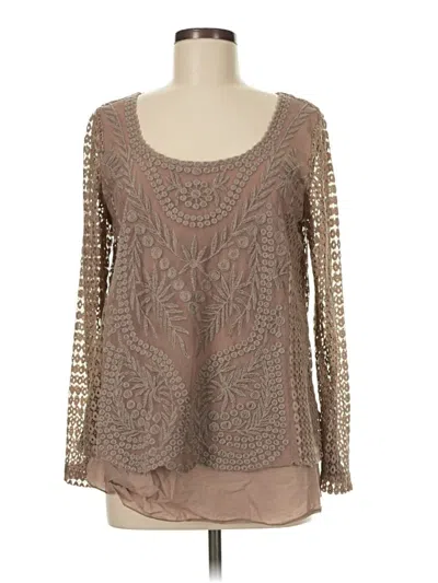 Pre-owned Venus Long Sleeve Blouse In Brown