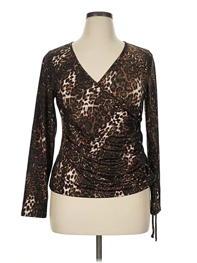Pre-owned Venus Long Sleeve Blouse In Brown