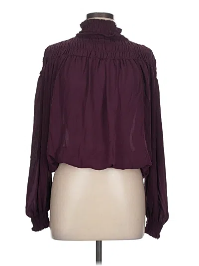 Pre-owned Venus Long Sleeve Blouse In Burgundy