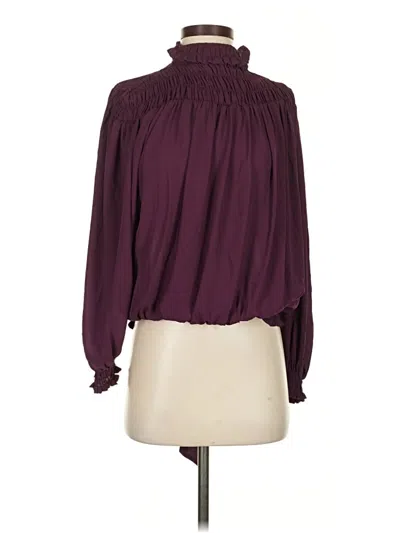 Venus Long Sleeve Blouse In Burgundy