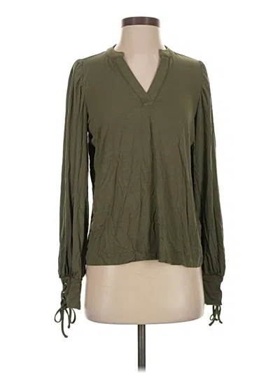 Pre-owned Venus Long Sleeve Blouse In Green