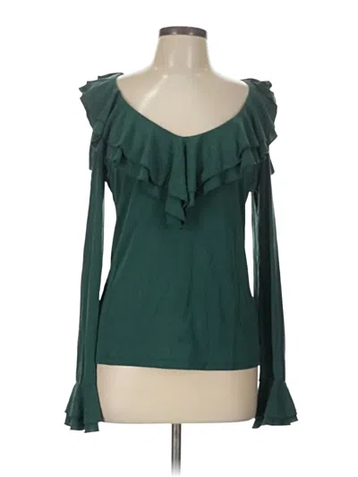 Pre-owned Venus Long Sleeve Blouse In Green
