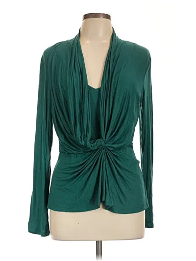 Pre-owned Venus Long Sleeve Blouse In Green