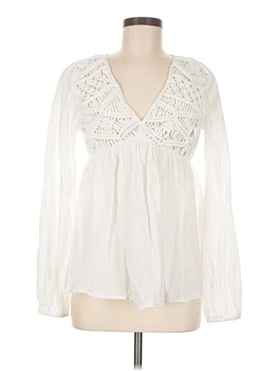 Pre-owned Venus Long Sleeve Blouse In Ivory