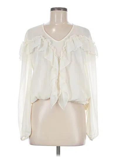 Pre-owned Venus Long Sleeve Blouse In Ivory