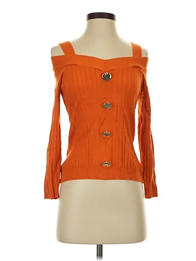 Pre-owned Venus Long Sleeve Blouse In Orange