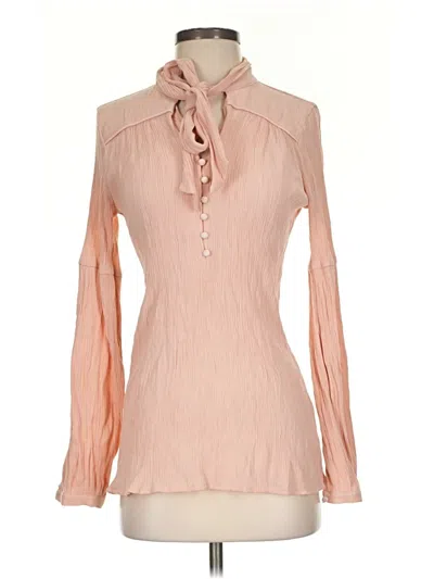 Pre-owned Venus Long Sleeve Blouse In Pink