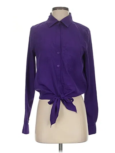 Pre-owned Venus Long Sleeve Blouse In Purple