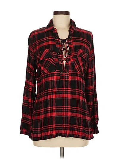 Pre-owned Venus Long Sleeve Blouse In Red