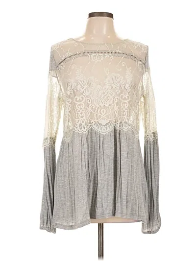 Pre-owned Venus Long Sleeve Blouse In Silver