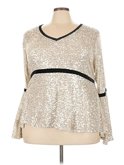 Pre-owned Venus Long Sleeve Blouse In Silver