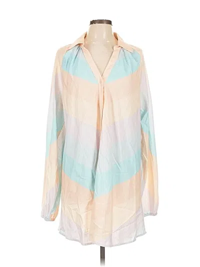 Pre-owned Venus Long Sleeve Blouse In White