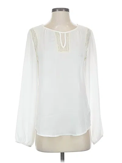 Pre-owned Venus Long Sleeve Blouse In White