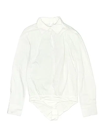 Pre-owned Venus Long Sleeve Blouse In White