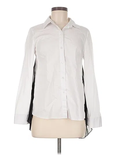 Pre-owned Venus Long Sleeve Blouse In White