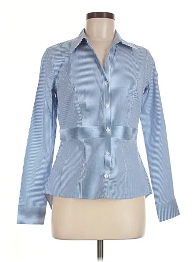 Pre-owned Venus Long Sleeve Button Down Shirt In Blue