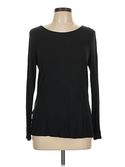 Pre-owned Venus Long Sleeve Top Black Boatneck Tops