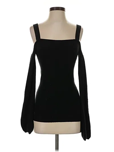 Pre-owned Venus Long Sleeve Top Black Cold Shoulder Neckline Tops
