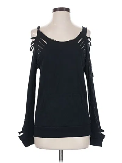 Pre-owned Venus Long Sleeve Top Black Cold Shoulder Neckline Tops