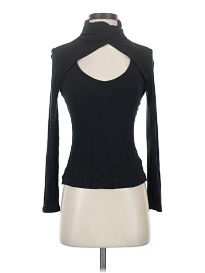Pre-owned Venus Long Sleeve Top Black Keyhole Neckline Tops