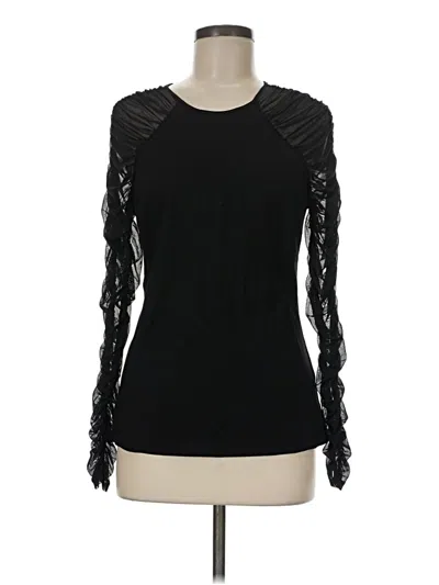 Pre-owned Venus Long Sleeve Top Black Keyhole Neckline Tops