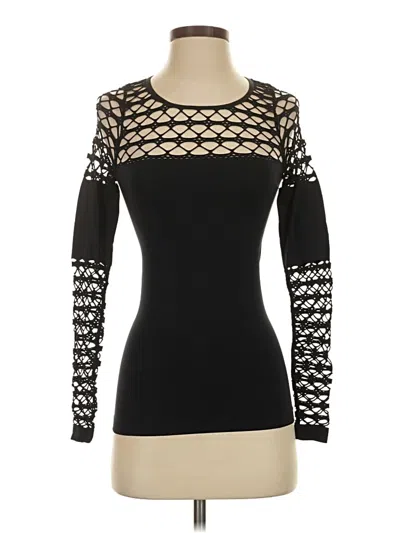 Pre-owned Venus Long Sleeve Top Black Square Neckline Tops