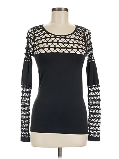 Pre-owned Venus Long Sleeve Top Black Square Neckline Tops