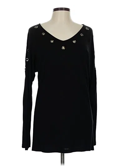Pre-owned Venus Long Sleeve Top Black Sweetheart Neckline Tops