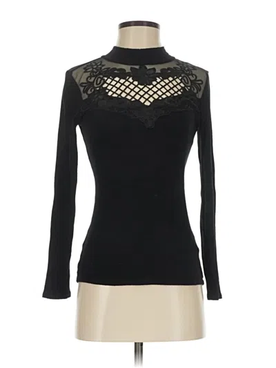 Pre-owned Venus Long Sleeve Top Black Turtleneck Tops
