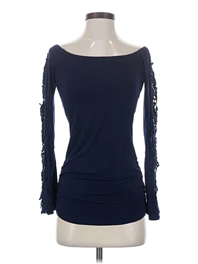 Pre-owned Venus Long Sleeve Top Blue Boatneck Tops