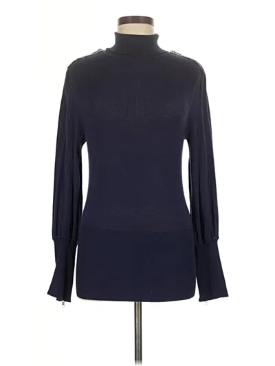 Pre-owned Venus Long Sleeve Top Blue Turtleneck Tops