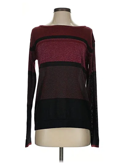 Pre-owned Venus Long Sleeve Top Burgundy Boatneck Tops