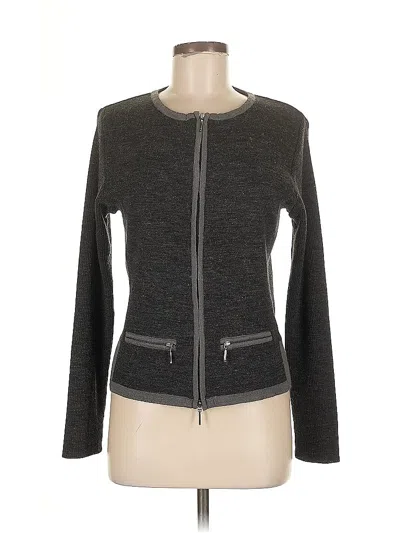 Pre-owned Venus Long Sleeve Top Gray Crew Neck Tops