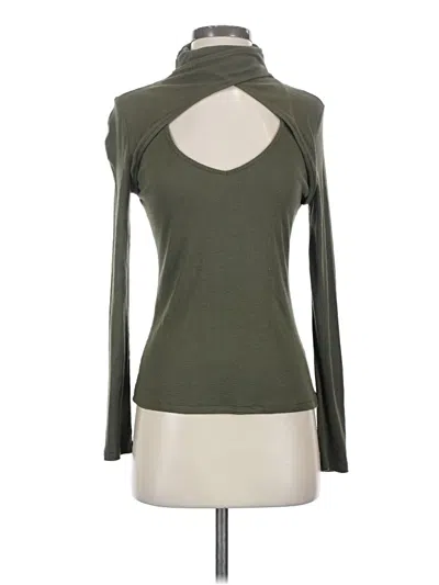 Pre-owned Venus Long Sleeve Top Green Keyhole Neckline Tops