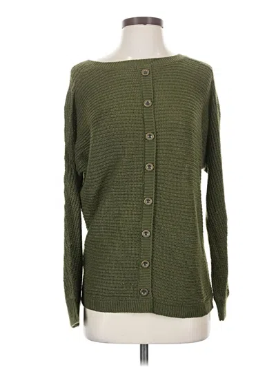 Pre-owned Venus Long Sleeve Top Green Square Neckline Tops
