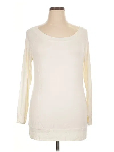 Pre-owned Venus Long Sleeve Top Ivory Boatneck Tops In White