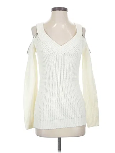 Pre-owned Venus Long Sleeve Top Ivory Cold Shoulder Neckline Tops
