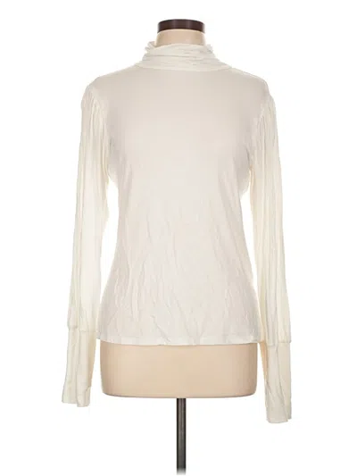 Pre-owned Venus Long Sleeve Top Ivory Turtleneck Tops