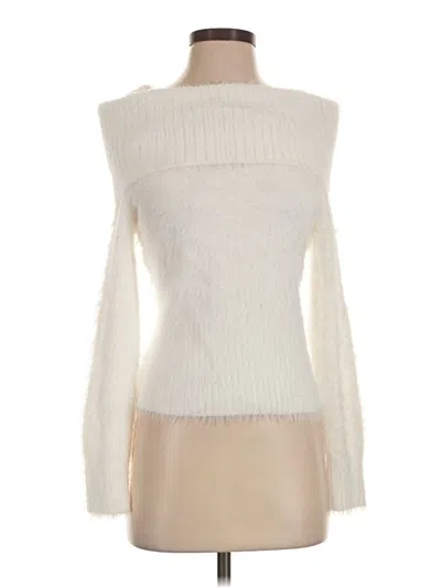 Pre-owned Venus Long Sleeve Top Ivory Turtleneck Tops