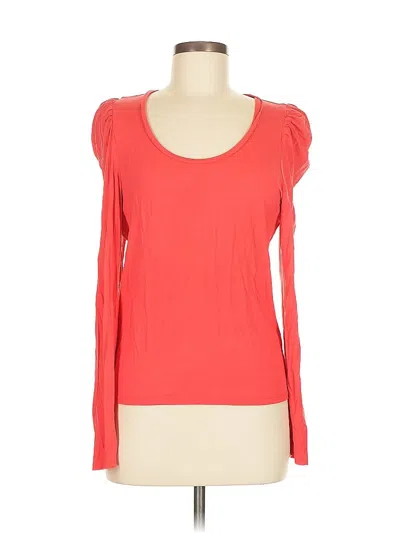 Pre-owned Venus Long Sleeve Top Orange Sweetheart Neckline Tops