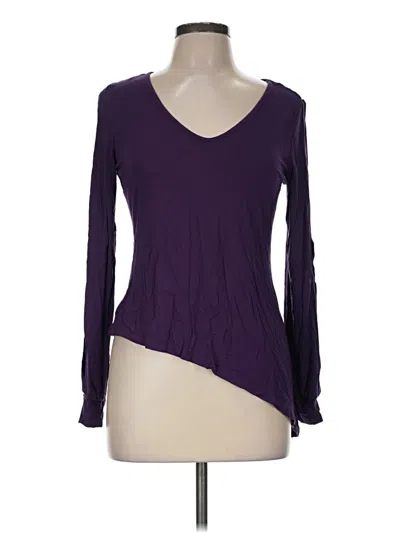Pre-owned Venus Long Sleeve Top Purple V-neck Tops