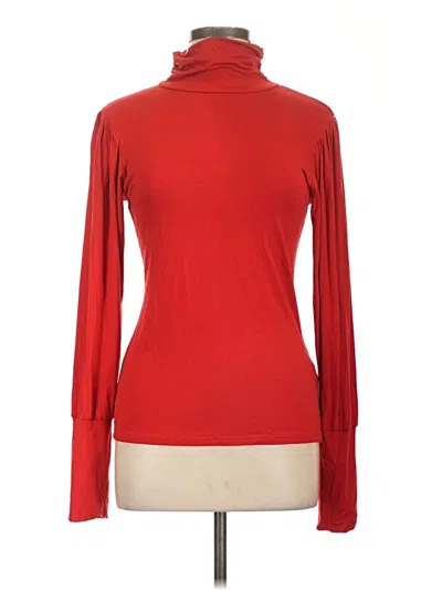 Pre-owned Venus Long Sleeve Top Red Turtleneck Tops